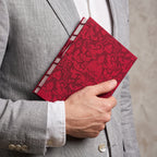 Red Flower Damask / B6 blank