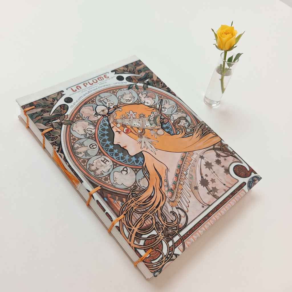 La Plume by Alphonse Mucha / A5 lined