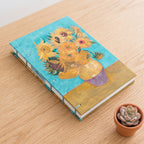 Vase with Twelve Sunflowers by Vincent van Gogh / A5 lined