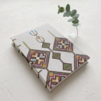 My Mother's cretan embroidery - olive green / B6 blank
